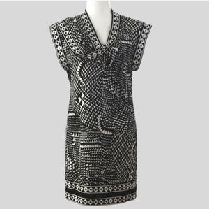 BCBG MaxAzria Black White Dress Size M